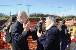 Il Prof. José María Ureña Francés a colloquio con l'Architetto Siro Cinti, Direttore dei Lavori
